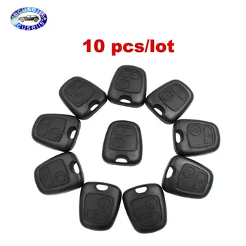 10 Ks/Veľa Nových Náhradných pre Peugeot 206/307/207 pre Citroen C2 Pol Diaľkové Tlačidlo Prípade Shell Smart Key Bývanie Kryt Bez Kotúča