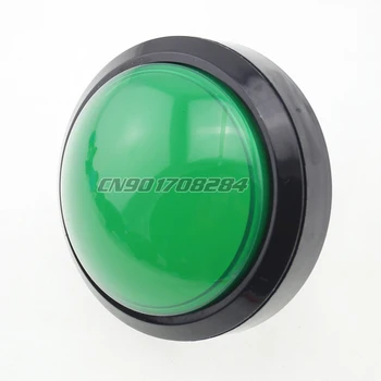 1pcs Zelené LED svetlo, veľké gmae machine100mm tlačidlá Na Mince DJ Prevádzkované hry Stroj