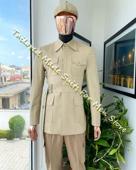 2 Kusy Moderný Elegantný Muž Sako pánske Obleky Luxusné Oblečenie Designer Kostýmy Formálne Príležitosti Šaty Slim Vybavené Oblečenie