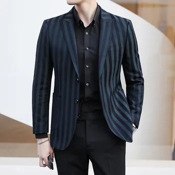 2023 jar nové pánske oblek high-end značky trend prekladané módne bežné obchodné sako pánske S-5XL plnej veľkosti