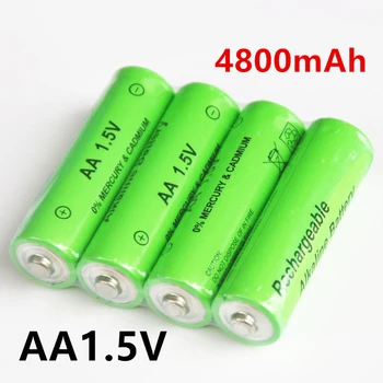 4800mAh Nabíjateľné batérie 1,5 V AA batérie NI-MH 1,5 V AA batéria pre Hodiny myší, počítačov, hračiek, takže na+doprava zadarmo 4-20pcs