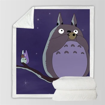Anime Môj Sused Totoro Deka Mäkké Obliečky List Gauč Kryt Hodiť Nap Plyšové Cestovné Piknik Domov Pre Dospelých, Deti