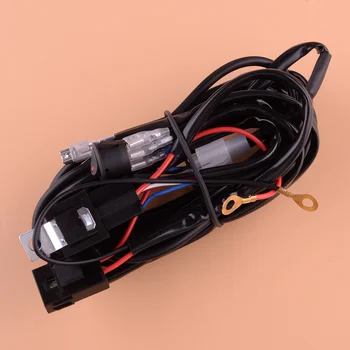 Black 12V 30A LED Pracovné Hmlové Svetlo Lampy Bar Zapojenie Vedenia Kábla Relé Spínač Zap/Vyp Kit vhodný pre Univerzálne