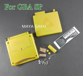 Celý Set Bývanie Kryt Repairt Diely pre Nintendo GBA SP Prípade pre Gameboy Nálepky Vodivé lepidlo na Skrutky tlačidlá