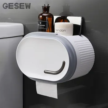 GESEW Nepremokavé Toaletný Papier Skladovanie Punch-Free Kúpeľňa Organizátor nosné Toaletného Papiera Držiak Domov Kúpeľňových Doplnkov