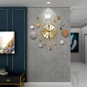 Hodiny nástenné hodiny obývacia izba atmosféru Európskeho svetlo luxusné domáce módne osobnosti slnečné hodiny quartz hodiny verandu hodiny