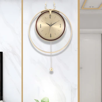 Jednoduché, moderné umenie hodiny nástenné hodiny tichý hodiny obývacia izba quartz hodiny Nordic jeleň hlavu stene visí