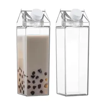 Mlieko Obal Fľaša na Vodu veľkou Kapacitou 2 ks Plastových Prenosné Jasné Box Mlieko & Šťavy Kontajner Transparentné nepriepustných Drinkware