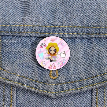 Módne Princezná Kenny Vytlačené Pin Vlastné roztomilý Brošne Tričko Klope učiteľ tote Bag batohy Odznak Cartoon darček brošne kolíky