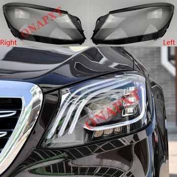 Pre Mercedes-Benz W222 S350 S400 2018-2020 Auto Predných Svetlometov Kryt Svetlometu Tienidlo Vedúci Svetlo Svetlo Sklo Objektívu Púzdro
