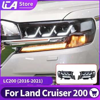 Predný Svetlomet Zadné Lampy, Montáž 16-21 Toyota Land Cruiser 200 LC200 Úprava Príslušenstvo Upgrady náhradné diely