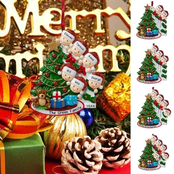Vianočné Ozdoby na VIANOČNÝ Strom Prívesok Čačky 2021 Rodinné Vianoce Domov Zdobenie Auta Kreatívny Darček Adornos De Navidad