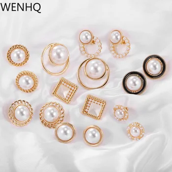 WENHQ kórejský Simulované Perla Veľké Kolo Klip na Náušnice Non Prebodol Baroková Perla Ucho Klipy pre Ženy Pôvab Šperkov, Veľkoobchod