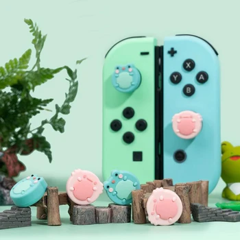 Zvieratá Žaba Mäkké Palec Stick Grip Spp Ovládač Ochranný Kryt Pre Nintendo Prepínač NS Lite Radosť-con Radič Thumbstick Prípade