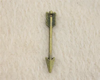 130pcs/veľa 30mm antické bronzové Šípku kúzlo Prívesky DIY šperky pre náramok, náhrdelník náušnice