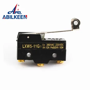 1PC LXW5-11G1 SPDT Momentálne Navi Záves Rameno Tlačidlo Cestovné Limit Micro switch s skrutku Páky typ AC380V DC220V