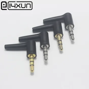 2 ks/veľa 3,5 mm stereo headset konektor jack 3 4 pól 3.5 Nicke/Pozlátené 90 Stupňov Black Audio Konektorom Jack Konektor pre Adaptér
