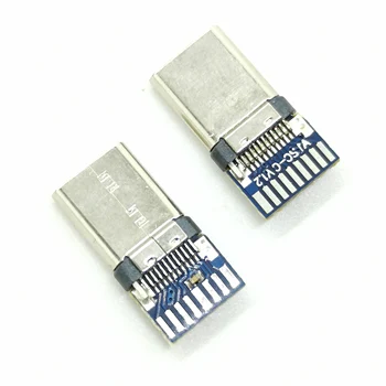DIY 24pin USB 3.1 Typ C Mužskej & Žena Plug & Zásuvky Konektora SMT typu s PC Dosku