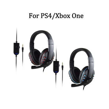 Káblové Herné Slúchadlá Hra Headset Pre PS 4 Pre Xbox Jeden potlačenie Šumu Slúchadlá s Mikrofónom, Ovládanie Hlasitosti
