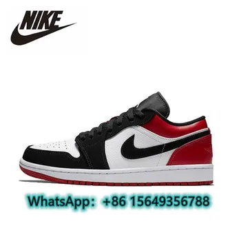 Nike Air Jordan 1 Nízkou Black Prst Originálne Mužov Topánky Pohodlné Ľahké Ženy Basketbalovú Obuv Športové Tenisky 553558-116