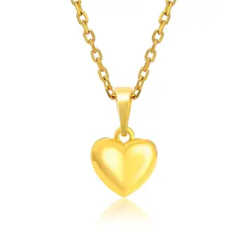 Veľkoobchodný predaj Šperkov--- Srdce Prívesok Náhrdelníky pre Ženy Čistého Zlata Á 45 cm Reťaz