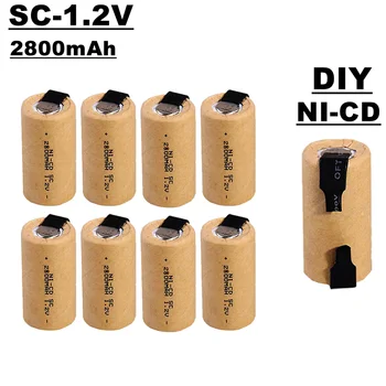 Zbrusu nový SC nikel-kadmiové batérie, 1.2 V, 2800mah, s zváranie pás, vhodný pre výmene batérie bunky elektrické náradie